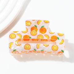 Korean Style Hair Claw Clip Fruit Pattern Spring Women's Handmade PVC Hair clips