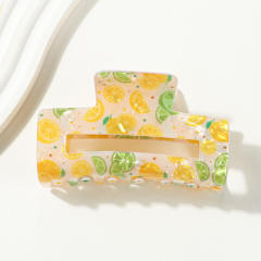 Korean Style Hair Claw Clip Fruit Pattern Spring Women's Handmade PVC Hair clips
