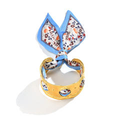 Personality silk scarf hollow bangle stainless steel bangle bracelet