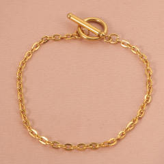 Personalized Geometric chain Necklace diy stainless steel bracelet toggle chain