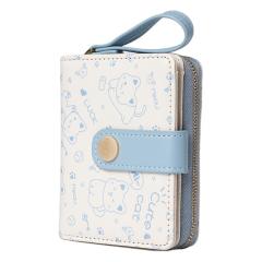 Cute bunny women's wallet girls' wallet short zipper texture student card holder
