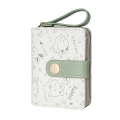 Cute bunny women's wallet girls' wallet short zipper texture student card holder