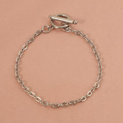 Personalized Geometric chain Necklace diy stainless steel bracelet toggle chain