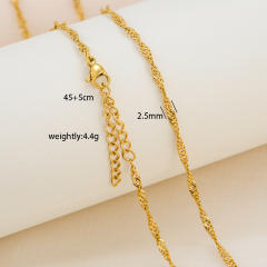 Fashion simple titanium steel basic chain necklace DIY jewelry necklace chain