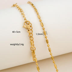 Fashion simple titanium steel basic chain necklace DIY jewelry necklace chain
