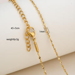 Fashion simple titanium steel basic chain necklace DIY jewelry necklace chain