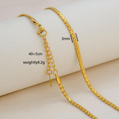 Fashion simple titanium steel basic chain necklace DIY jewelry necklace chain