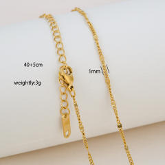Fashion simple titanium steel basic chain necklace DIY jewelry necklace chain