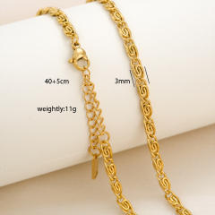 Fashion simple titanium steel basic chain necklace DIY jewelry necklace chain