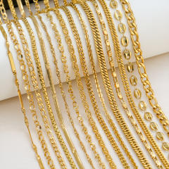 Fashion simple titanium steel basic chain necklace DIY jewelry necklace chain