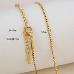 Fashion simple titanium steel basic chain necklace DIY jewelry necklace chain