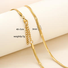 Fashion simple titanium steel basic chain necklace DIY jewelry necklace chain