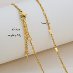 Fashion simple titanium steel basic chain necklace DIY jewelry necklace chain