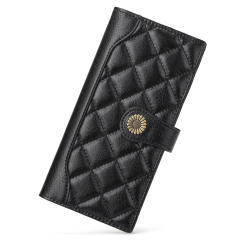 Chanel Style qulited pattern Long Women's Wallet 2025 New Embroidered Multifunctional Wallet Sunflower Clutch