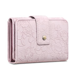New Short Wallet Short Fashion Carved Women's Clutch Large Capacity Three-fold Storage Bag Wallet