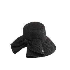 Sunscreen Straw Hat Summer Travel All-match Bow Open Eaves Sunshade bucket hat