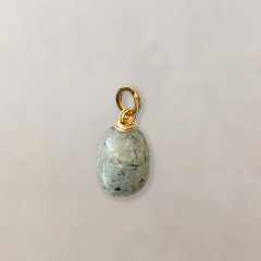 Chinese Style Oval Jade Pendant charm DIY jewelry