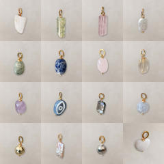 Chinese Style Oval Jade Pendant charm DIY jewelry