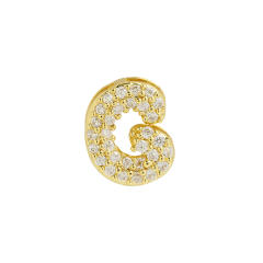 Hot sale diamond bubble letter initial letter DIY copper bracelet