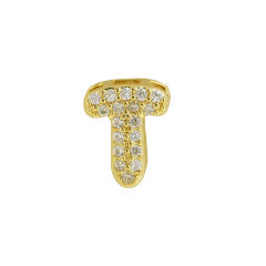 Hot sale diamond bubble letter initial letter DIY copper bracelet