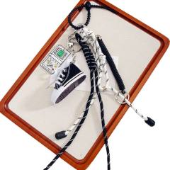 Mini Multicolor Canvas Shoes Golf Sports Wind Braided Rope Bag Pendant Keychain