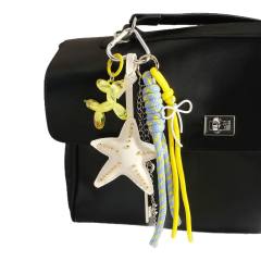Net red personality starfish key tassel ball dog all-match pendant keychain woven rope bag pendant gift wholesale
