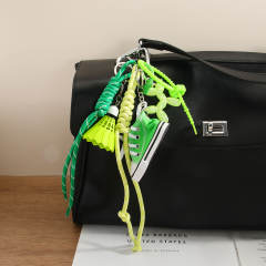 Mini Multicolor Canvas Shoes Golf Sports Wind Braided Rope Bag Pendant Keychain