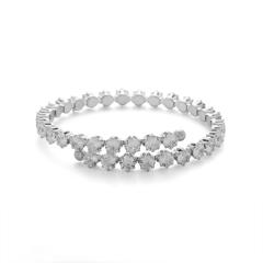 18K vacuum plated titanium steel Chic Style full drill super shiny bracelet stainless steel bangle
