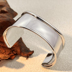 Irregular Glow cuff bangle Light Luxury Titanium Steel Wide Bangle stainless steel bangle