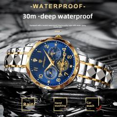 New men's watch waterproof luminous fashion quartz steel band watch