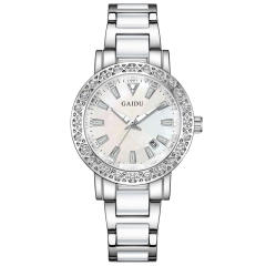 Women's Watch Light Luxury Diamond-encrusted Shellfish Watch Waterproof Steel Belt Calendar Quartz Women's Watch