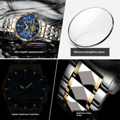 New men's watch waterproof luminous fashion quartz steel band watch