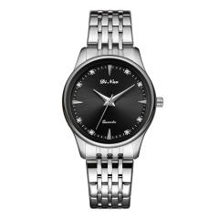 Drill Face Men's Women's Double Calendar Business Casual Fashion Quartz steel band watch