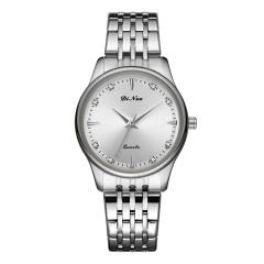 Drill Face Men's Women's Double Calendar Business Casual Fashion Quartz steel band watch
