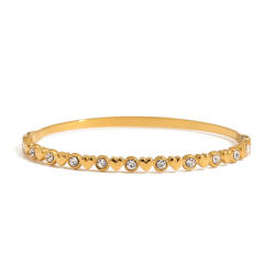 Delicate cubic zircon inlaid stainless steel bracelet diamond bracelet