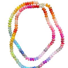 DIY colorful bead opening clasp stainless steel necklace diy necklace chain