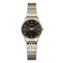 Drill Face Men's Women's Double Calendar Business Casual Fashion Quartz steel band watch