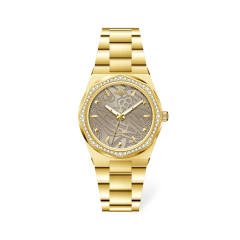 women's watches gold watches women's high-value waterproof quartz steel band watch