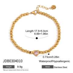 Delicate cubic zircon inlaid stainless steel bracelet diamond bracelet