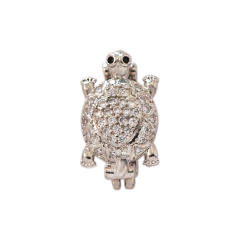 18K gold plated copper full diamond cute rainbow animal boy girl charm for belt band bracelet