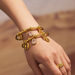 DIY charm stainless steel bangle thick bangle band