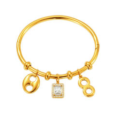 DIY charm stainless steel bangle thick bangle band