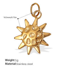 Concise moon star sun series stainless steel charm diy jewelry accessory wholesale