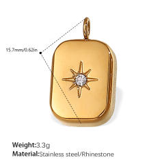 Concise moon star sun series stainless steel charm diy jewelry accessory wholesale