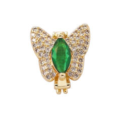 18K gold plated copper full diamond cute rainbow animal boy girl charm for belt band bracelet