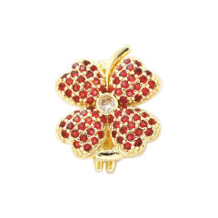 18K gold plated copper full diamond cute rainbow animal boy girl charm for belt band bracelet