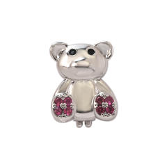 18K gold plated copper full diamond cute rainbow animal boy girl charm for belt band bracelet