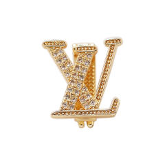 18K gold plated copper full diamond cute rainbow animal boy girl charm for belt band bracelet