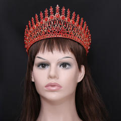 Baroque Beauty Pageant Crown Alloy Bride Crown Stage Show Crown Big Hair Comb Show Crown