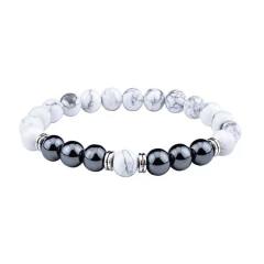 8mm natural stone energy stone Black magnet Tiger Eye volcanic rock beaded bracelet wholesale